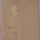 BRIONI SWEATER $950 PALE YELLOW 70-CASHMERE/30-SILK CREWNECK JUMPER MED 50e NEW