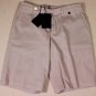 PRADA SHORTS $445 TALC GRAY WASHED LOGO ORNAMENTED CHINO SHORT PANTS 34 50e NEW