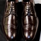 DSQUARED2 SHOES $795 DK BROWN CALFSKIN WINGTIP TOE ORNAMENTED DERBY 11 44e NEW