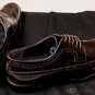 DSQUARED2 SHOES $795 DK BROWN CALFSKIN WINGTIP TOE ORNAMENTED DERBY 11 44e NEW