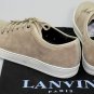 LANVIN SHOES $545 KHAKI BROWN SUEDE/PATENT CAPTOE LOW PROFILE TRAINERS 13 46 NEW