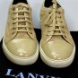 LANVIN SHOES $545 KHAKI BROWN SUEDE/PATENT CAPTOE LOW PROFILE TRAINERS 13 46 NEW