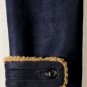 ZEGNA JACKET $7495 NAVY SHEEPSKIN BROWN SHEARLING LINED 4-BTN COAT 46L 56e NEW