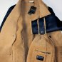 ZEGNA JACKET $7495 NAVY SHEEPSKIN BROWN SHEARLING LINED 4-BTN COAT 46L 56e NEW