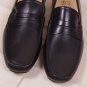 SALVATORE FERRAGAMO SHOES $545 BLACK LOGO GANCINI EMBOSS PENNY DRIVER 9 42e NEW