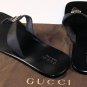 GUCCI SHOES $395 BLACK NYLON STRAP LOGO GG ORNAMENTED THONG SANDALS 13 46e NEW