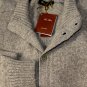 LORO PIANA SWEATER $2625 MALT CASHMERE/GOATSKIN 8-BTN 8-PLY CARDIGAN XL 54 NEW