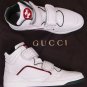 GUCCI SHOES $585 RED/WHITE/GREEN LOGO SIGNATURE HI-TOP TRAINERS 11.5 44.5 NEW