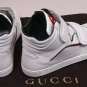 GUCCI SHOES $585 RED/WHITE/GREEN LOGO SIGNATURE HI-TOP TRAINERS 11.5 44.5 NEW