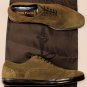 CESARE PACIOTTI SHOES $595 OLIVE BROWN SUEDE WING TIP COMFORT OXFORDS 8 41e NEW