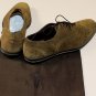 CESARE PACIOTTI SHOES $595 OLIVE BROWN SUEDE WING TIP COMFORT OXFORDS 8 41e NEW