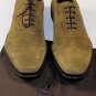 CESARE PACIOTTI SHOES $595 OLIVE BROWN SUEDE WING TIP COMFORT OXFORDS 8 41e NEW