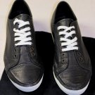 YOHJI YAMAMOTO SHOES $650 BLACK LEATHER LOW PROFILE CONTRAST TRAINER 9 42e 4 NEW