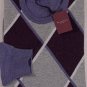 BALLANTYNE SWEATER $990 PURPLE/GRAY ARGYLE 100%CASHMERE CREWNECK XL 54e NEW