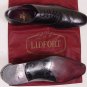 LIDFORT SHOES $1090 BLACK GLAZED LIZARD SKIN HANDMADE OXFORDS 12 45e NEW