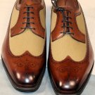RALPH LAUREN PURPLE LABEL SHOES $1350 BROWN BENCHMADE WINGTIPS 11.5 44.5 NEW