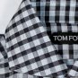 TOM FORD SHIRT $685 BLACK/GRAY GINGHAM CHECK OXFORD FIT CUT SHIRT 15/34 38 NEW