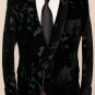 GUCCI JACKET $4,300 BLACK VELVET 1-BTN FLORAL DANDY FORMAL JACKET 44R 56e NEW