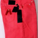 KITON JEANS $965 STRAWBERRY WASH LINEN/COTTON LOGO EMBROIDERED DENIM 36 52e NEW