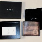 PAUL SMITH WALLET $425 BLACK X-RAYED CONTRAST STITCHED BILLFOLD NEW