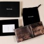 PAUL SMITH WALLET $425 BLACK X-RAYED CONTRAST STITCHED BILLFOLD NEW