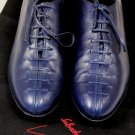 FERRAGAMO x YOHJI YAMAMOTO SHOES $590 NAVY STITCH LACED OXFORDS 9.5C 39.5eu NEW