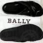 BALLY SHOES $335 BLACK LOGO EMBOSSED CROSS GROSGRAIN STRAP SANDALS 8D 41 NEW