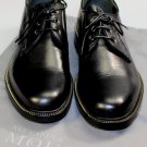 ALEXANDER McQUEEN SHOES $940 BLACK GRAINED CALF ZIP TRIMMED DERBY 10 43 NEW