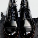 DOLCE & GABBANA SHOES $1190 BLACK POLISHED CALFSKIN CAPTOE ANKLE BOOT 10 43 NEW