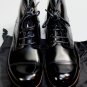 DOLCE & GABBANA SHOES $1190 BLACK POLISHED CALFSKIN CAPTOE ANKLE BOOT 10 43 NEW