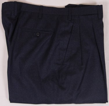 KITON PANTS $1695 DARK NAVY 100%WOOL DUAL PLEAT HANDMADE SLACKS 38 54e NEW