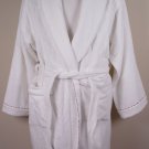 PAUL SMITH ROBE $495 WHITE TERRY CLOTH LOGO COLOR STRIPE TRIM ROBE Lg 52e NEW