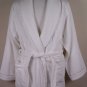 PAUL SMITH ROBE $495 WHITE TERRY CLOTH LOGO COLOR STRIPE TRIM ROBE Lg 52e NEW