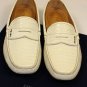 PRADA SHOES $595 WHITE LOGO ORNAMENT CROCODILE STAMPED DRIVERS 11.5D 44.5e NEW