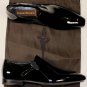 CESARE PACIOTTI SHOES $645 BLACK PATENT SIDE GORE FORMAL LOAFERS 7 40e NEW
