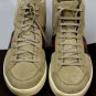 GUCCI SHOES $595 BROWN SUEDE LOGO SCRIPT SPORT STRIPE HI-TOP TRAINERS 13 46 NEW