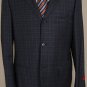 ISAIA SUIT $3195 CHARCOAL BLACK SUPER 130's WOOL 3-BTN HANDMADE SUIT 42R 52e NEW