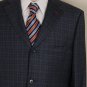 ISAIA SUIT $3195 CHARCOAL BLACK SUPER 130's WOOL 3-BTN HANDMADE SUIT 42R 52e NEW