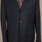 ISAIA SUIT $3195 CHARCOAL BLACK SUPER 130's WOOL 3-BTN HANDMADE SUIT 42R 52e NEW