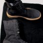 ANN DEMEULEMEESTER SHOES $1685 ASPHALT BLACK RUBBED SUEDE COMBAT BOOTS 8 41e NEW