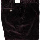BRIONI PANTS $725 DARK PURPLE 100-COTTON VELVET HANDMADE SLACKS 40 56e NEW