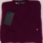 DSQUARED2 SWEATER $840 DK BORDEAUX 100%CASHMERE LOGO ORNAMENTED LARGE 8 44e NEW