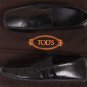 TOD'S SHOES $495 BLACK LOGO VAMP SIDE STRIPED PEBBLE SOLE DRIVERS 7 40e NEW