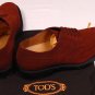 TOD'S SHOES $645 RUST SUEDE WING-TIP TOE ORNAMENTED DERBYS 10 43e NEW