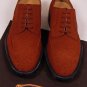 TOD'S SHOES $645 RUST SUEDE WING-TIP TOE ORNAMENTED DERBYS 10 43e NEW