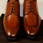 TOD'S SHOES $765 BROWN SPLIT TOE TONAL STITCH NORWEGIAN WELT DERBYS 8 41e NEW