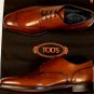 TOD'S SHOES $765 BROWN SPLIT TOE TONAL STITCH NORWEGIAN WELT DERBYS 8 41e NEW