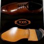 TOD'S SHOES $765 BROWN SPLIT TOE TONAL STITCH NORWEGIAN WELT DERBYS 8 41e NEW