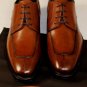 TOD'S SHOES $765 BROWN SPLIT TOE TONAL STITCH NORWEGIAN WELT DERBYS 8 41e NEW