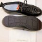 SANTONI SHOES $465 DK BROWN CALF SPORT STRIPE LOW PROFILE TRAINERS 7.5 40.5e NEW